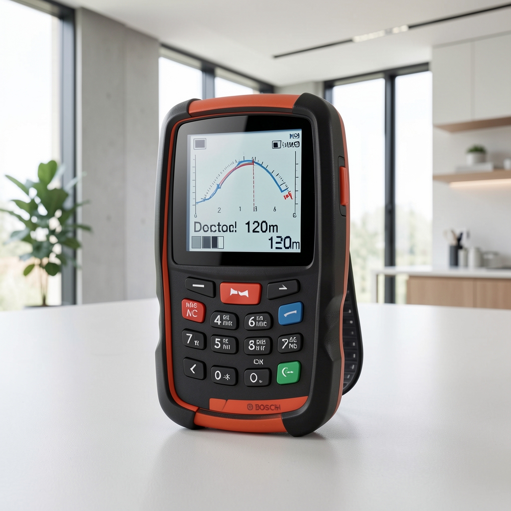 Detector de metales, cables y tuberías Bosch GMS 120 con pantalla LCD, detección profundidad 120mm y modo de escaneo AC