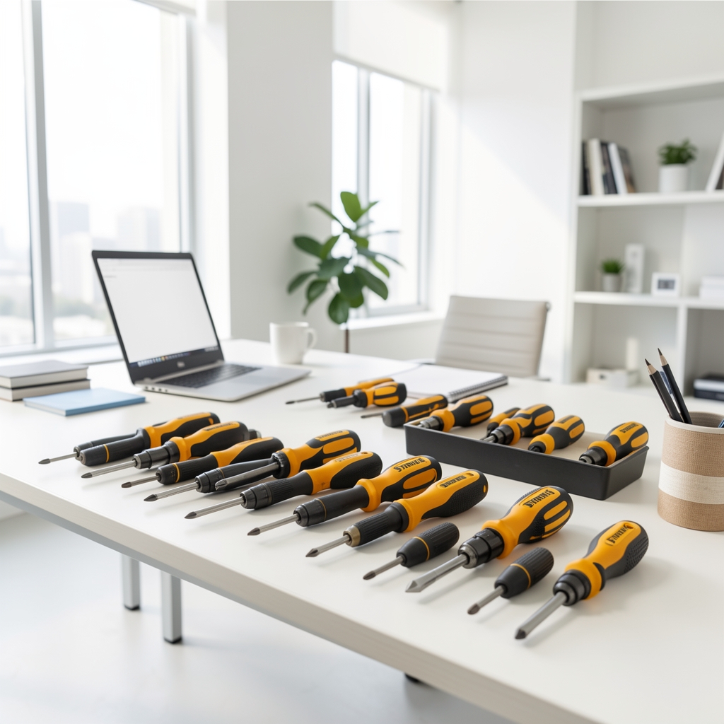 Set de destornilladores profesionales con mangos ergonómicos antideslizantes, 12 piezas